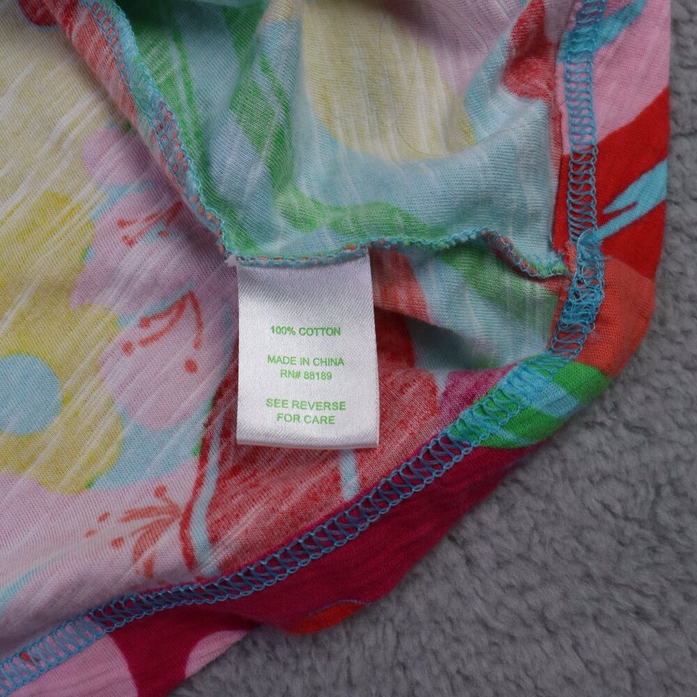 Lilly Pulitzer Carolyn T Shirt Dress Womens XS Multicolor Floral Ruffle Neck - Picture 5 of 9